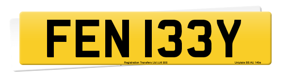 Registration number FEN 133Y